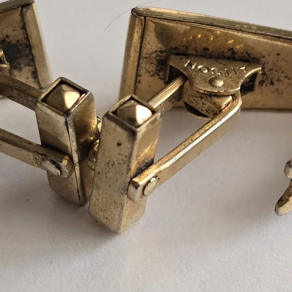 Vintage cuff links Anson cufflinks gold tone